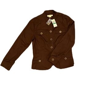 Michael Kors Chocolate Brown Cargo Jacket